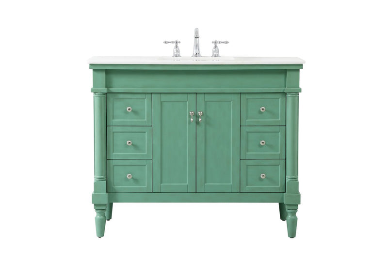 Elegant Lighting VF13042VM Vanity Sink Set, Vintage Mint
