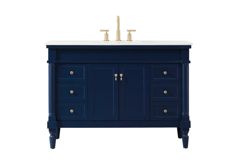Elegant Lighting VF13048BL Vanity Sink Set, Blue