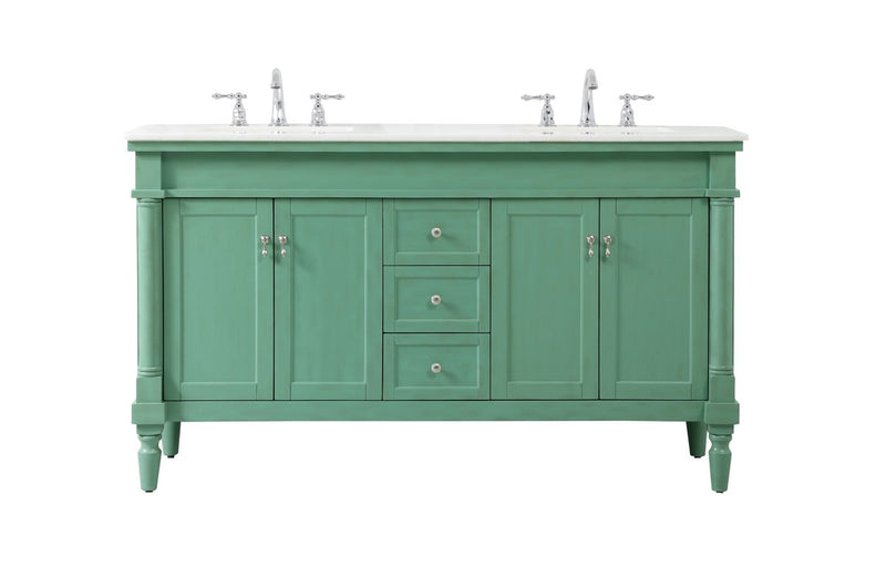 Elegant Lighting VF13060DVM Vanity Sink Set, Vintage Mint
