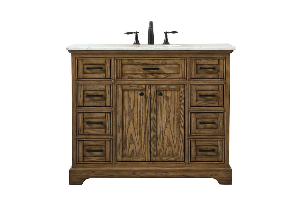 Elegant Lighting VF15042DW Single Bathroom Vanity, Driftwood
