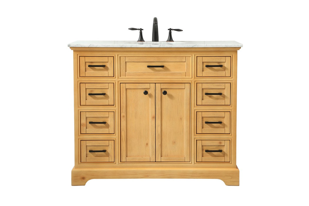 Elegant Lighting VF15042NW Single Bathroom Vanity, Natural Wood