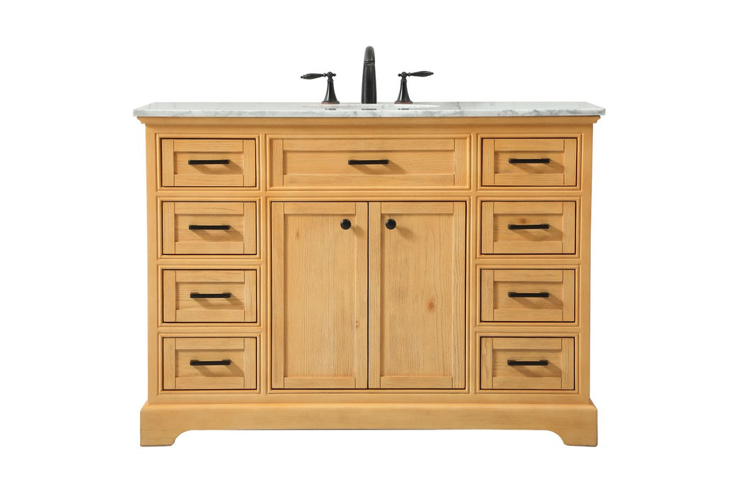 Elegant Lighting VF15048NW Single Bathroom Vanity, Natural Wood