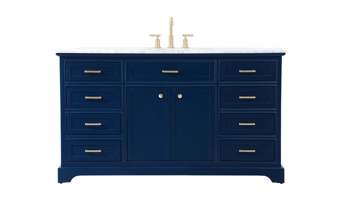 Elegant Lighting VF15060BL Single Bathroom Vanity, Blue