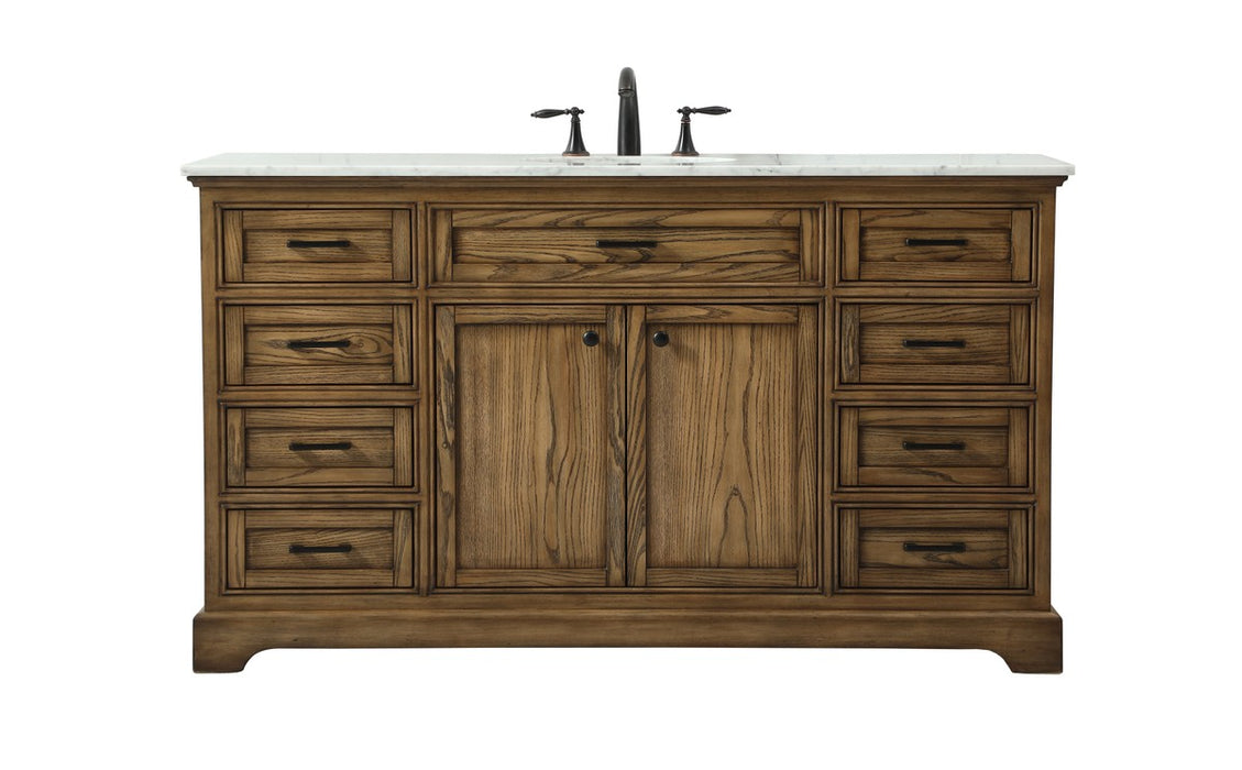 Elegant Lighting VF15060DW Single Bathroom Vanity, Driftwood