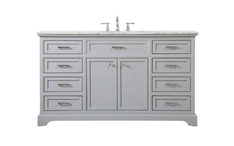 Elegant Lighting VF15060GR Single Bathroom Vanity, Grey