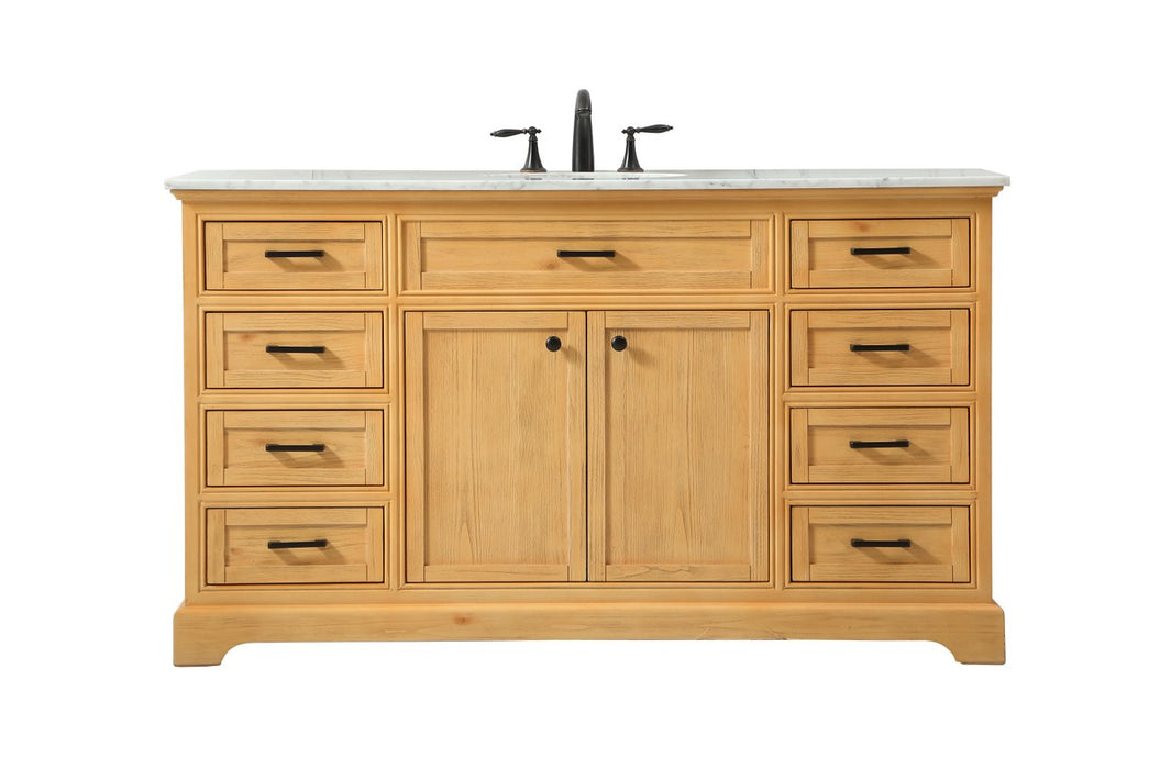 Elegant Lighting VF15060NW Single Bathroom Vanity, Natural Wood