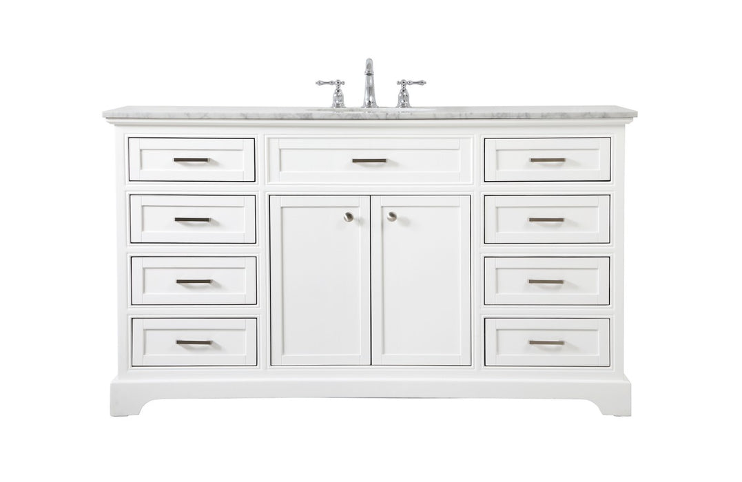 Elegant Lighting VF15060WH Single Bathroom Vanity, White