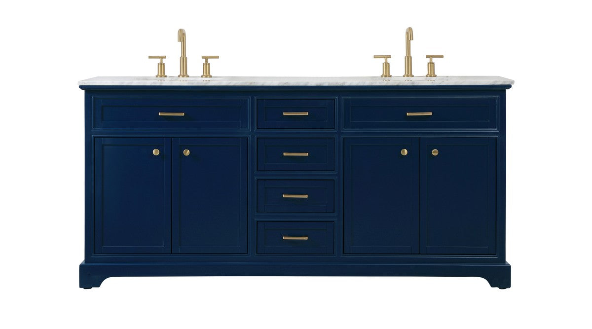 Elegant Lighting VF15072DBL Double Bathroom Vanity, Blue