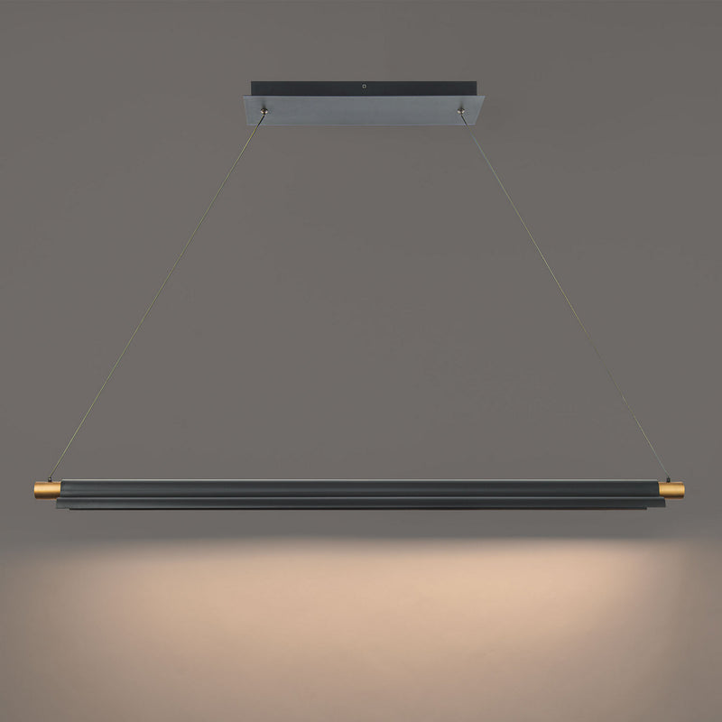 W.A.C. Lighting PD-65244-BK/AB LED Pendant, Black/Aged Brass