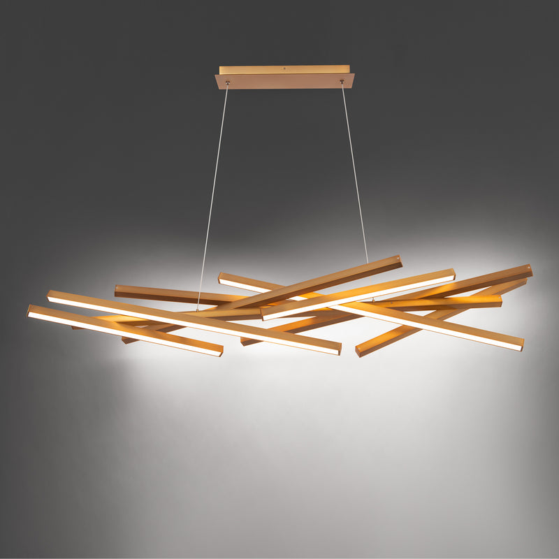 W.A.C. Lighting PD-73155-AB LED Chandelier, Aged Brass
