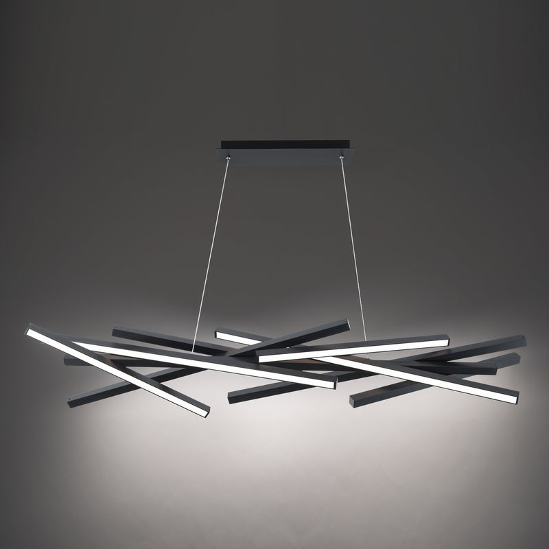 W.A.C. Lighting PD-73155-BK LED Chandelier, Black