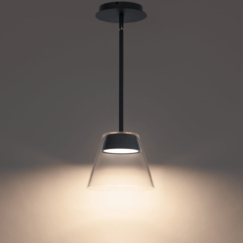 W.A.C. Lighting PD-87208-BK LED Mini Pendant, Black