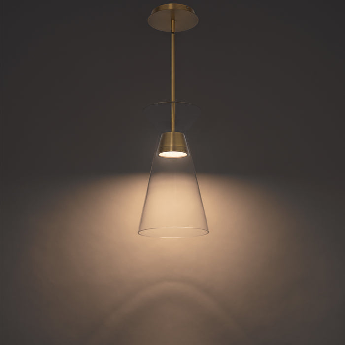 W.A.C. Lighting PD-87214-AB LED Mini Pendant, Aged Brass