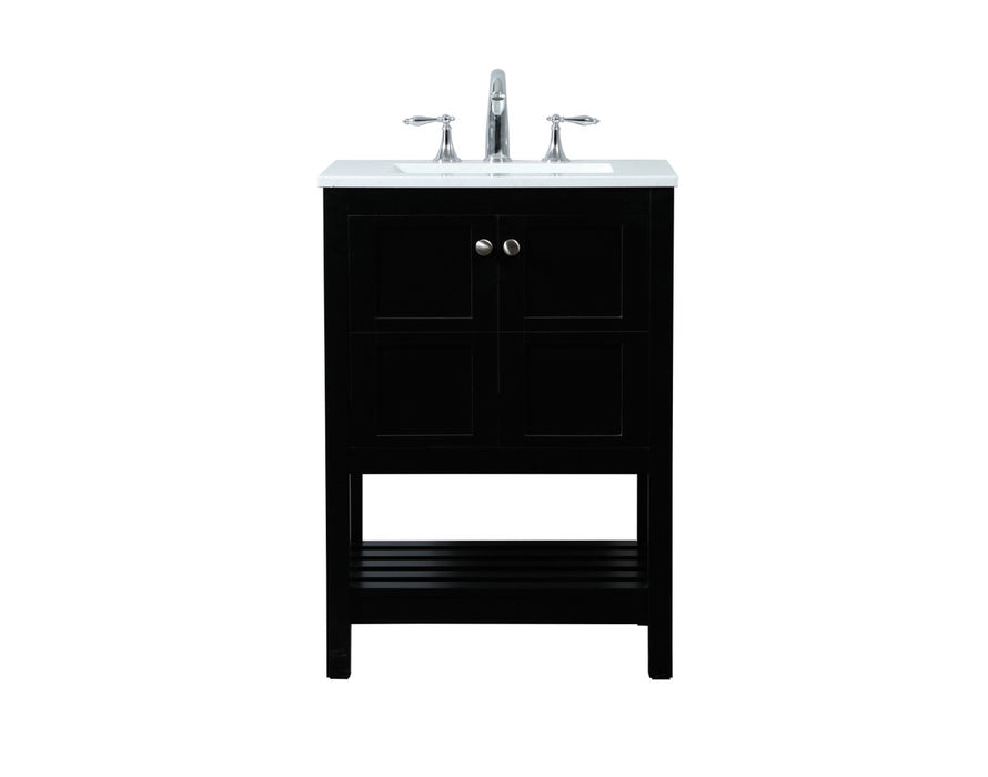 Elegant Lighting VF16424BK Vanity Sink Set, Black