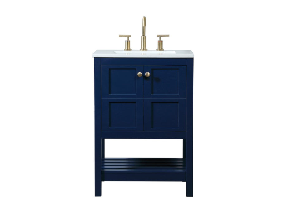 Elegant Lighting VF16424BL Vanity Sink Set, Blue