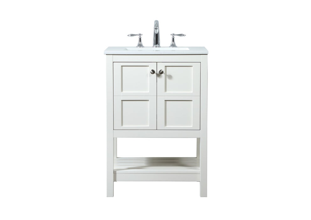 Elegant Lighting VF16424WH Vanity Sink Set, White