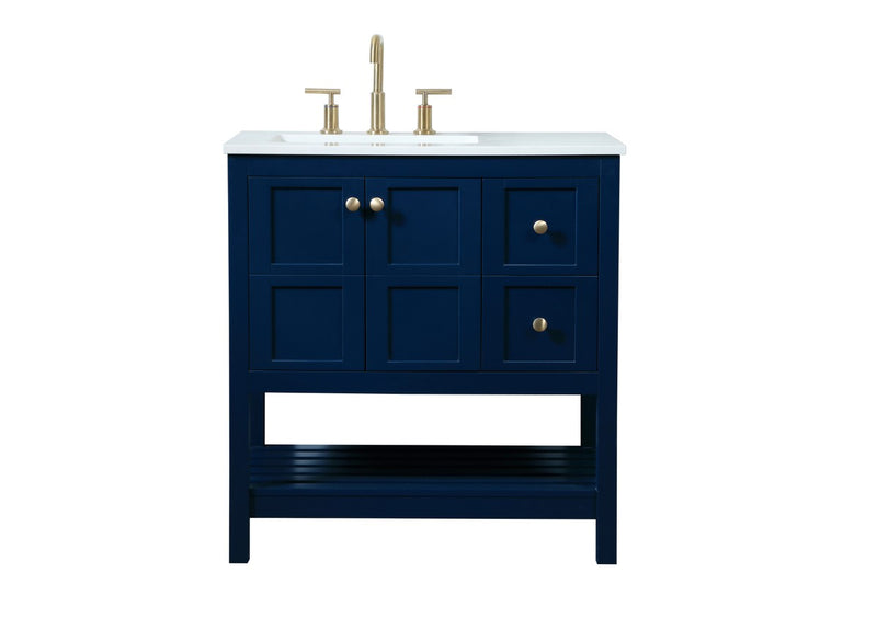 Elegant Lighting VF16432BL Vanity Sink Set, Blue