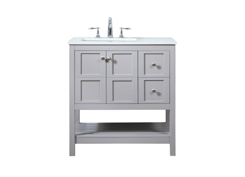 Elegant Lighting VF16432GR Vanity Sink Set, Grey