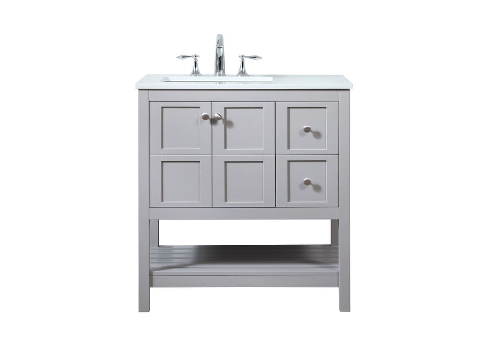 Elegant Lighting VF16432GR Vanity Sink Set, Grey