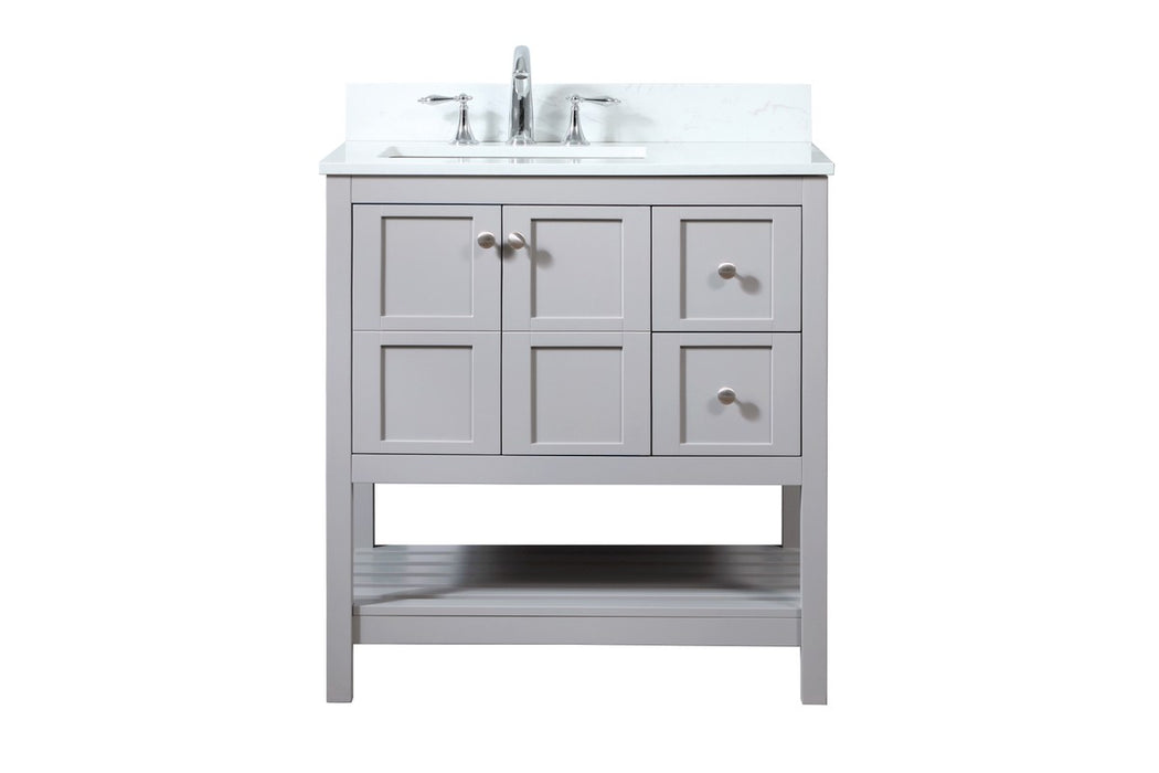 Elegant Lighting VF16432GR-BS Vanity Sink Set, Grey