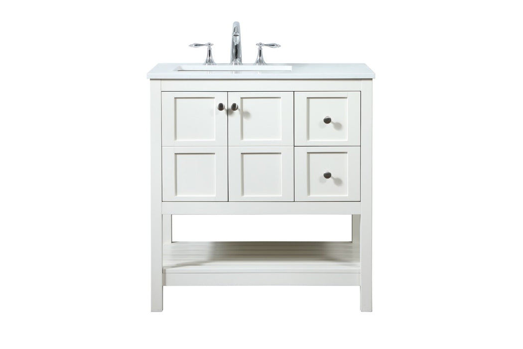 Elegant Lighting VF16432WH Vanity Sink Set, White