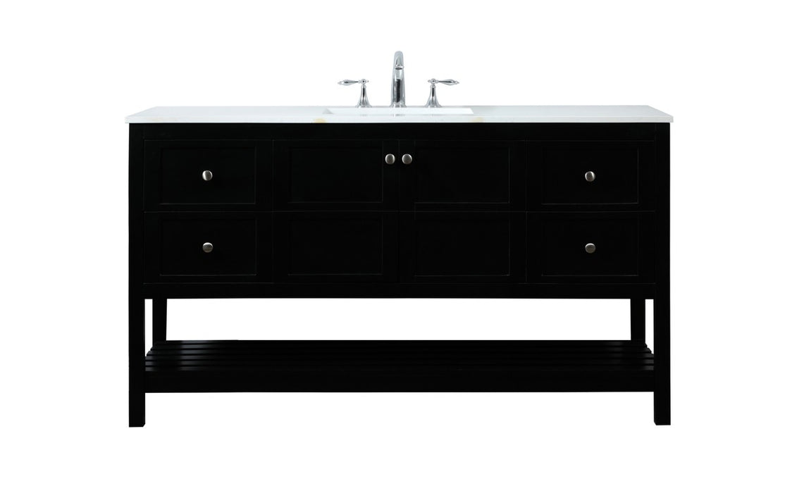 Elegant Lighting VF16460BK Vanity Sink Set, Black