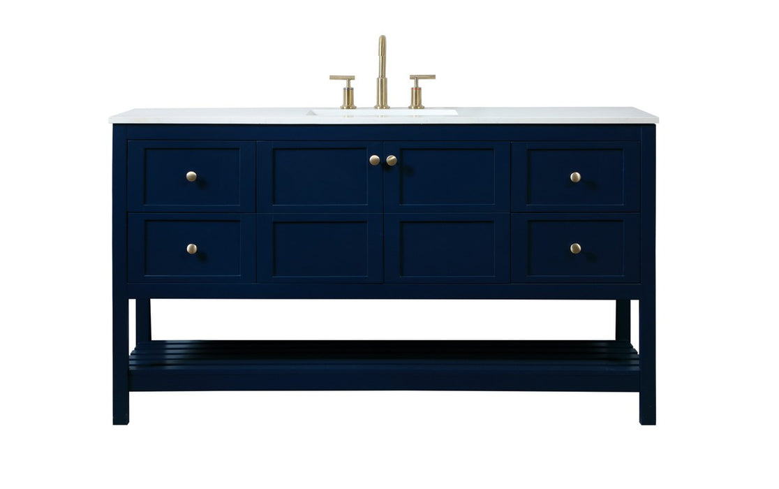 Elegant Lighting VF16460BL Vanity Sink Set, Blue