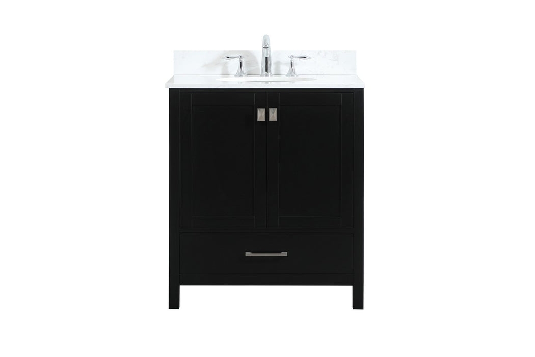 Elegant Lighting VF18830BK-BS Vanity Sink Set, Black