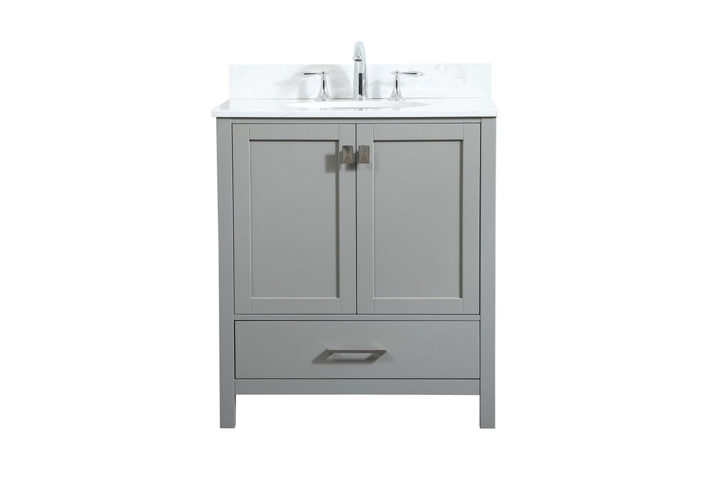 Elegant Lighting VF18830GR-BS Vanity Sink Set, Grey