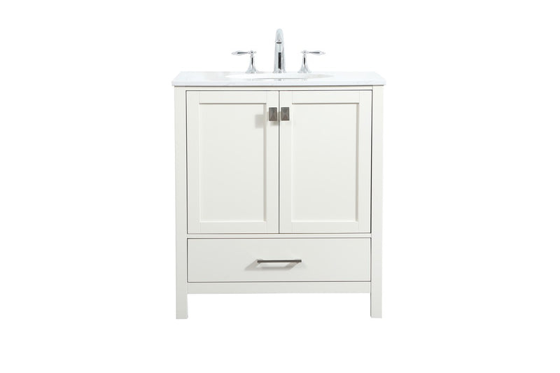 Elegant Lighting VF18830WH Vanity Sink Set, White