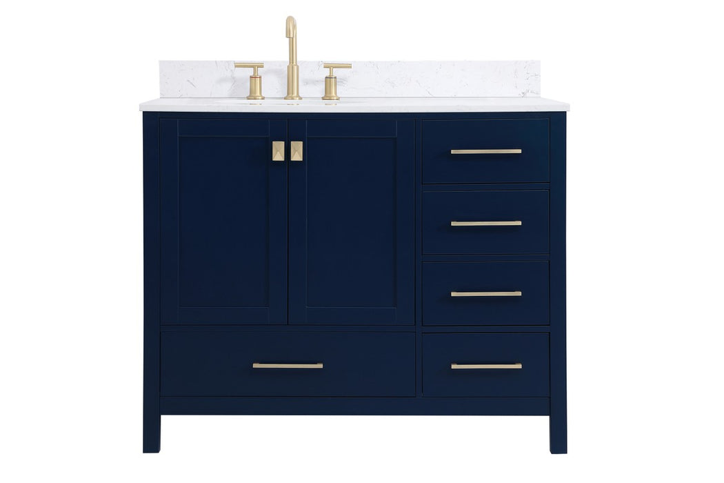 Elegant Lighting VF18842BL-BS Bathroom Vanity Set, Blue