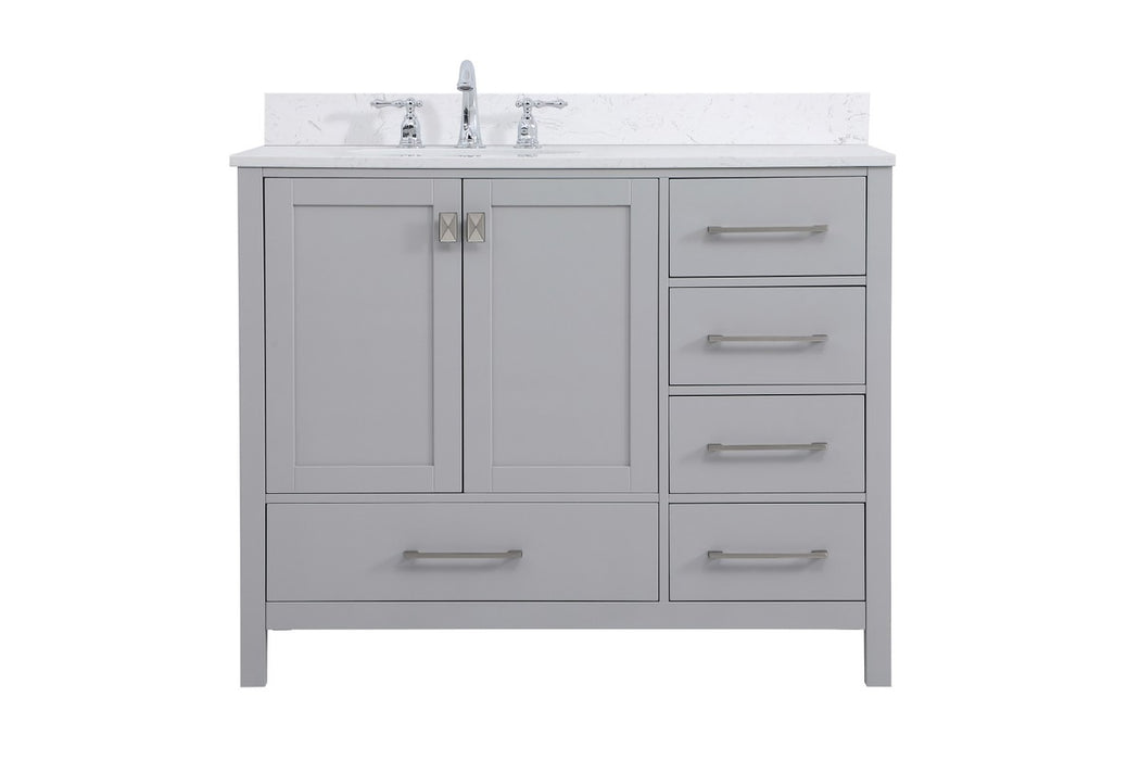 Elegant Lighting VF18842GR-BS Bathroom Vanity Set, Gray