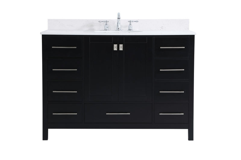Elegant Lighting VF18848BK-BS Bathroom Vanity Set, Black