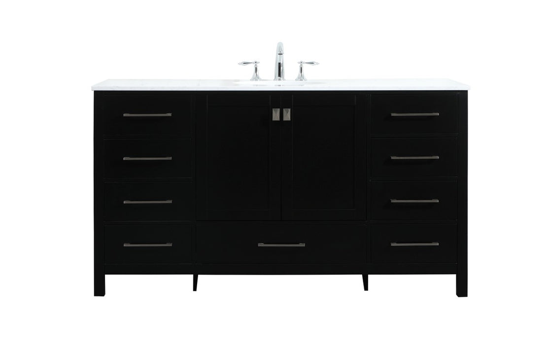 Elegant Lighting VF18860BK Vanity Sink Set, Black