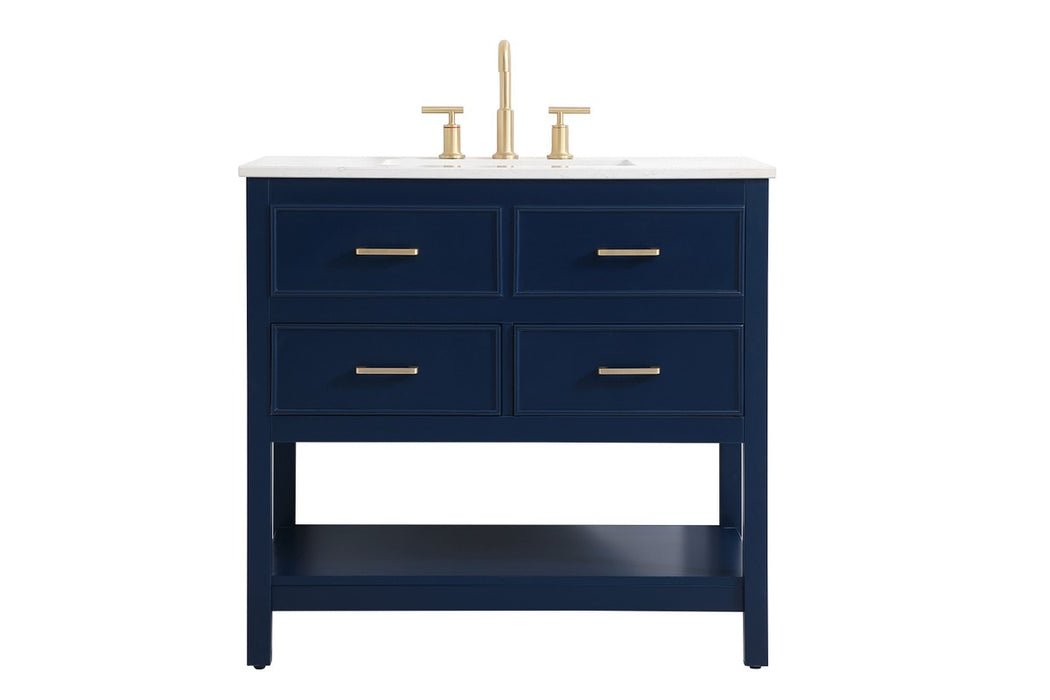 Elegant Lighting VF19036BL Vanity Sink Set, Blue