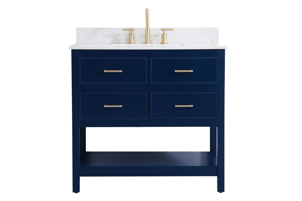 Elegant Lighting VF19036BL-BS Vanity Sink Set, Blue