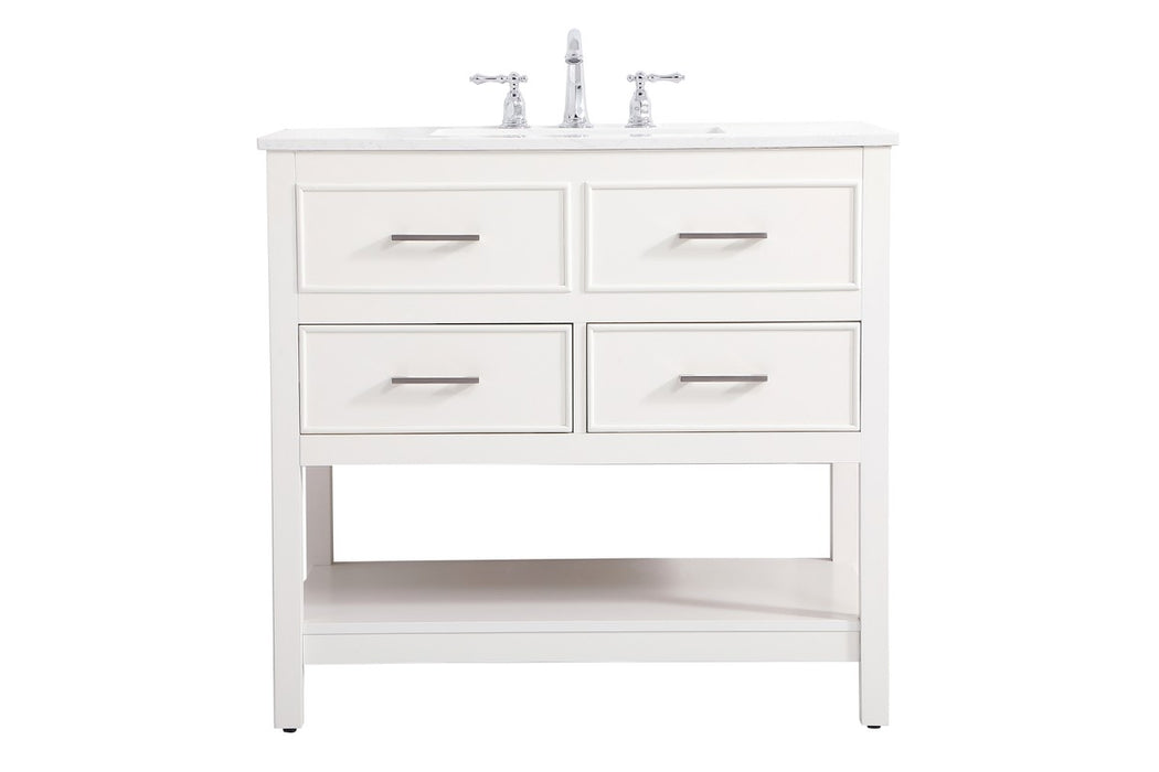 Elegant Lighting VF19036WH Vanity Sink Set, White