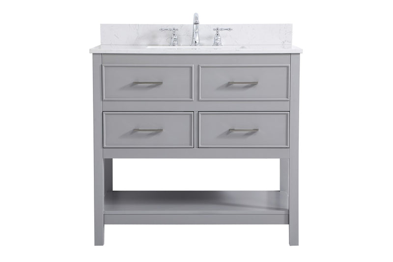 Elegant Lighting VF19036GR-BS Vanity Sink Set, Grey