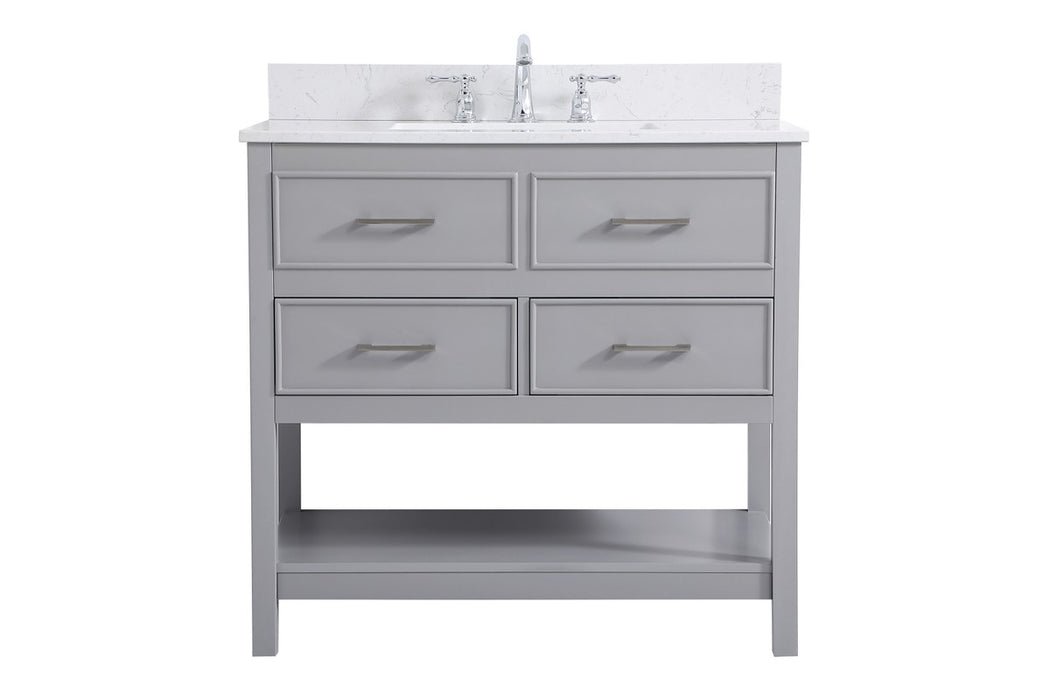 Elegant Lighting VF19036GR-BS Vanity Sink Set, Grey