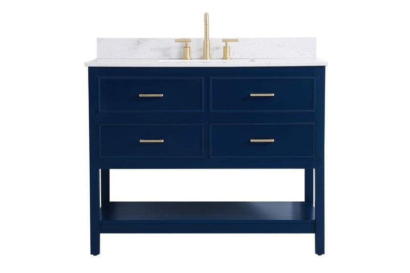 Elegant Lighting VF19042BL-BS Vanity Sink Set, Blue