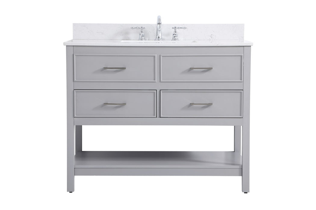 Elegant Lighting VF19042GR-BS Vanity Sink Set, Grey