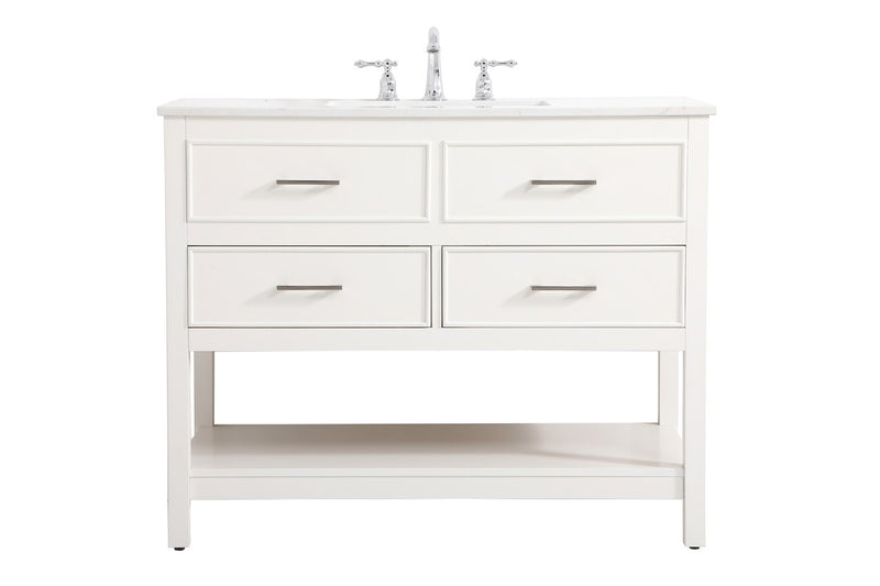 Elegant Lighting VF19042WH Vanity Sink Set, White