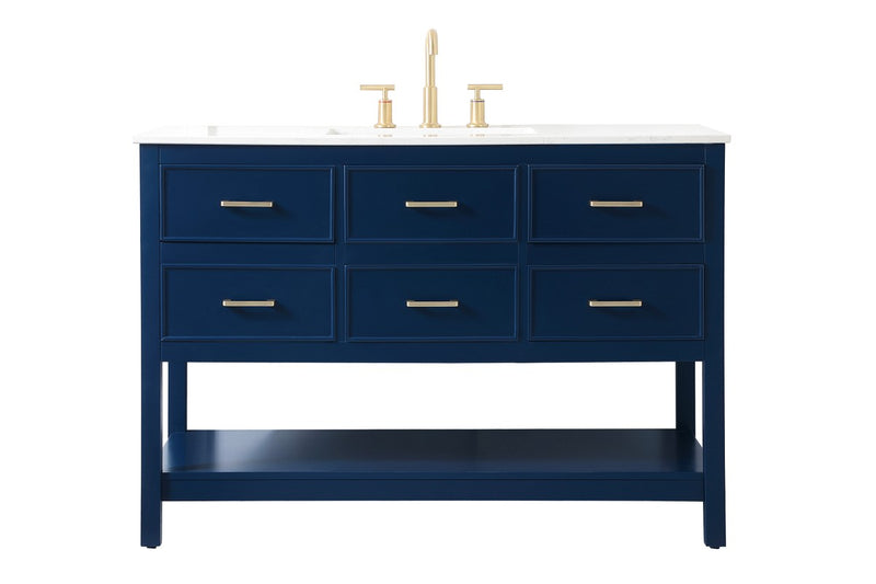 Elegant Lighting VF19048BL Vanity Sink Set, Blue