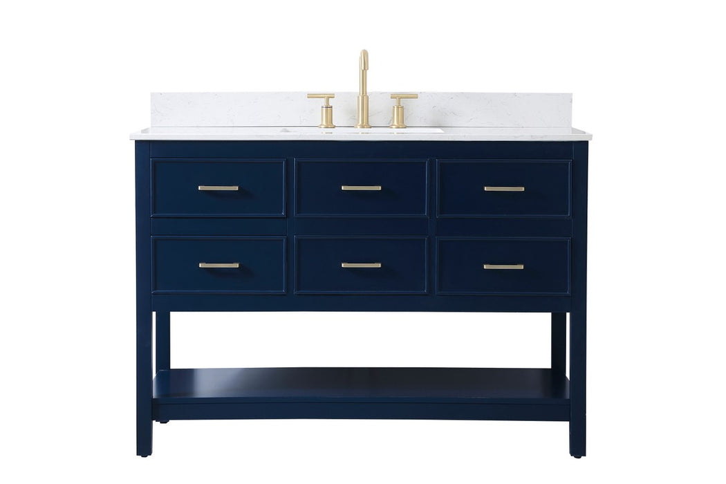 Elegant Lighting VF19048BL-BS Vanity Sink Set, Blue