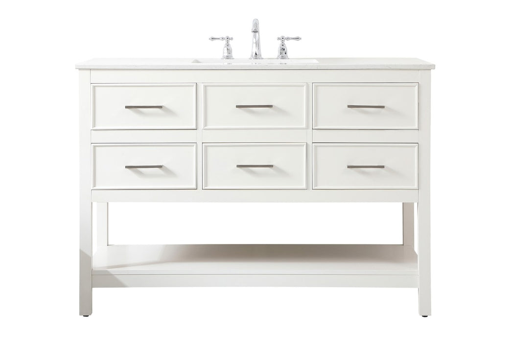 Elegant Lighting VF19048WH Vanity Sink Set, White