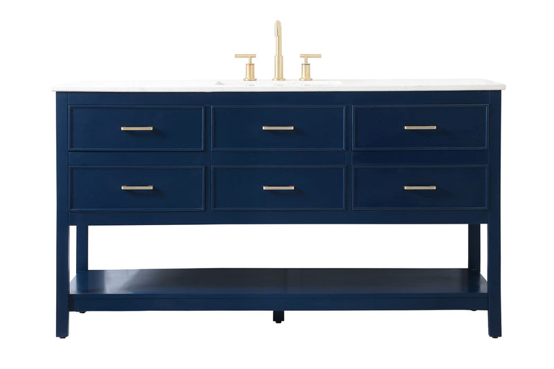 Elegant Lighting VF19060BL Vanity Sink Set, Blue