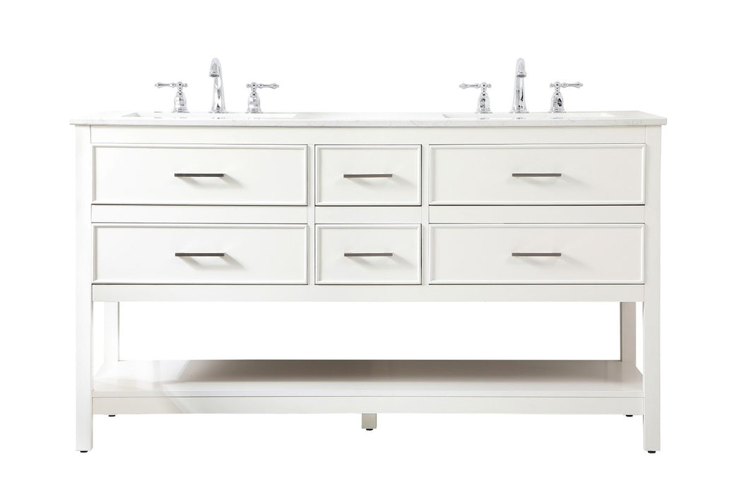 Elegant Lighting VF19060DWH Vanity Sink Set, White