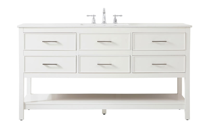 Elegant Lighting VF19060WH Vanity Sink Set, White
