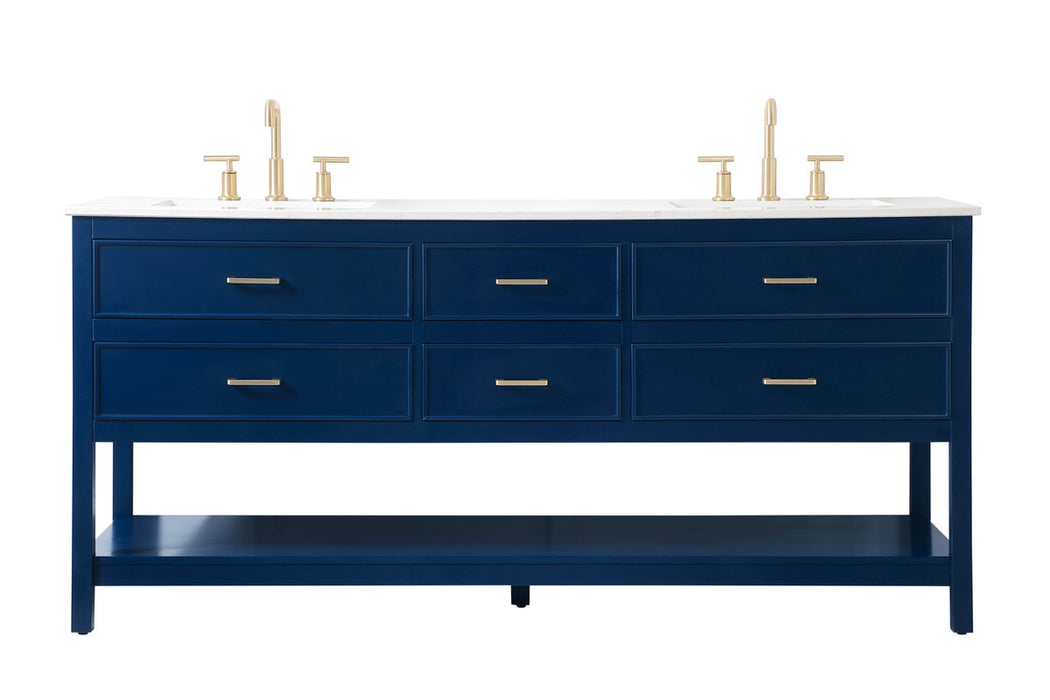 Elegant Lighting VF19072DBL Vanity Sink Set, Blue