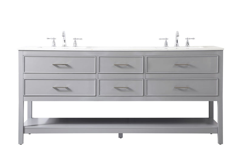 Elegant Lighting VF19072DGR Vanity Sink Set, Grey